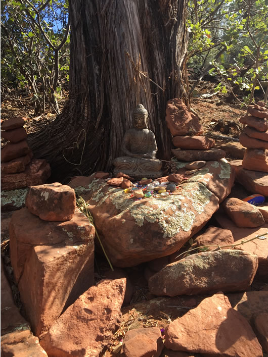 Budda statue in forest 